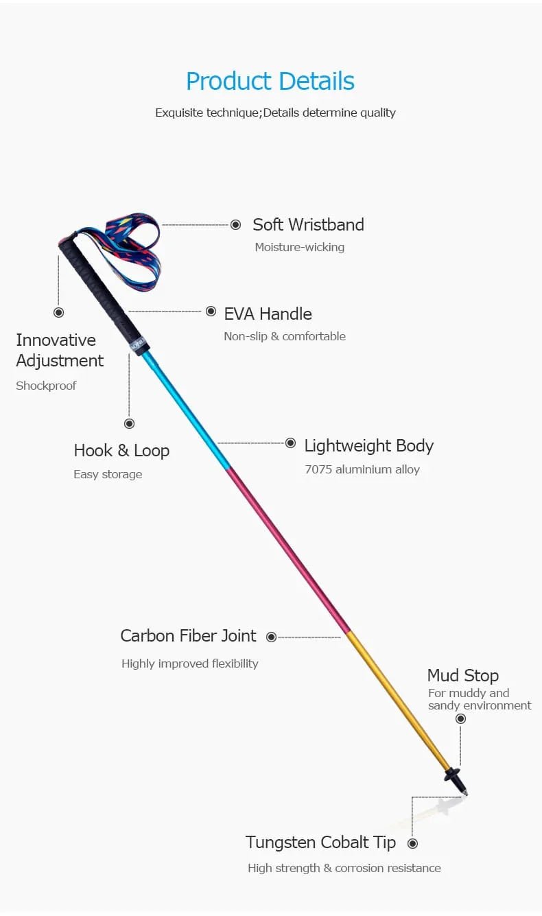 Bastones Trail aluminio 7075 AONIJIE - 120cm