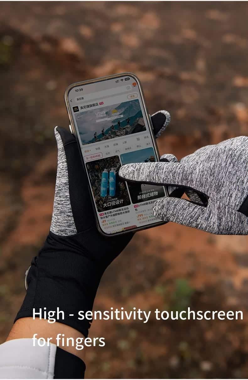 AONIJIE M61-Guantes para trail running con orificio para el reloj